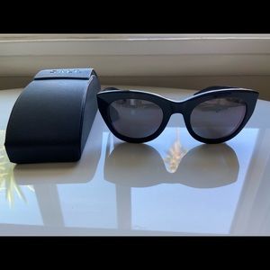 SALT cat eye sunglasses with pink mirrored lens